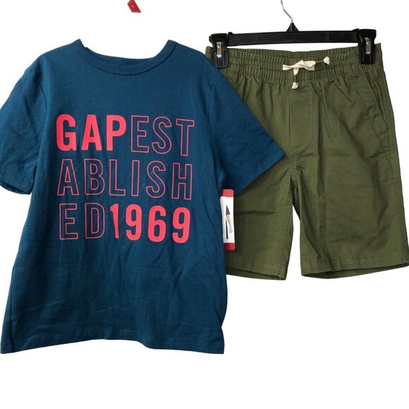 GAP‎ Boy's 2-Piece Short Sleeve T-Shirt & Shorts Outfit Set SZ 8 NWT - Picture 8 of 12